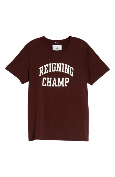 Shop Reigning Champ Ivy League Logo T-shirt In Crimson/ White
