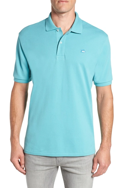 Shop Southern Tide 'skipjack Micro Pique' Stretch Cotton Polo In Porcelain