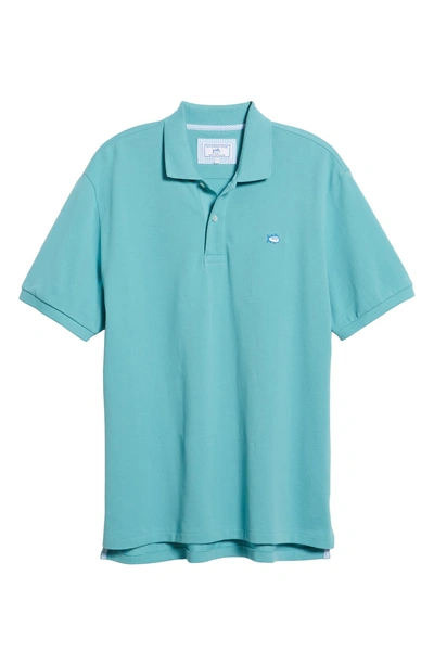 Shop Southern Tide 'skipjack Micro Pique' Stretch Cotton Polo In Porcelain