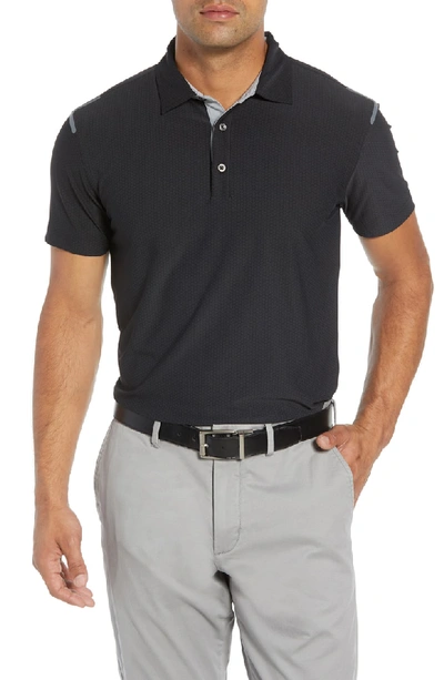Shop Bobby Jones Rule 18 Ergon Regular Fit Golf Polo In Black