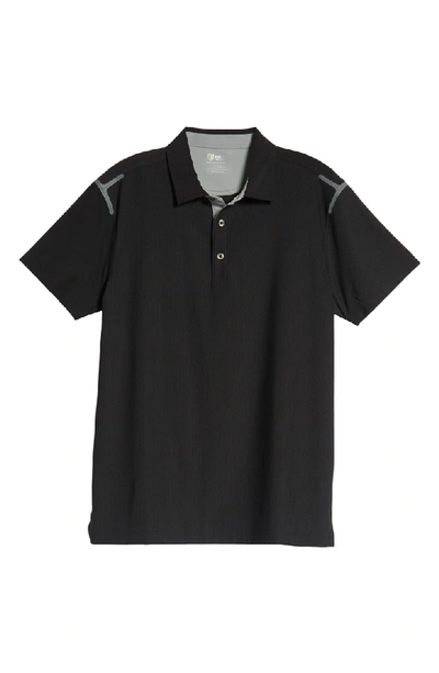 Shop Bobby Jones Rule 18 Ergon Regular Fit Golf Polo In Black
