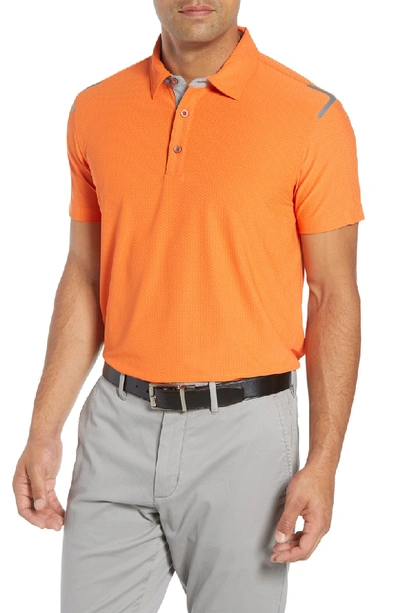 Shop Bobby Jones Rule 18 Ergon Regular Fit Golf Polo In Orange