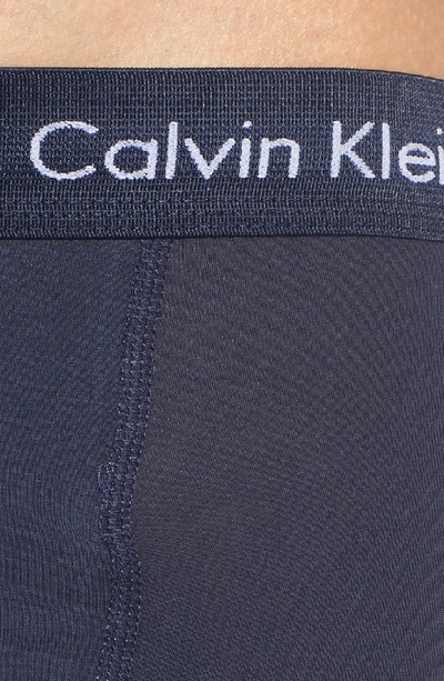 Shop Calvin Klein 3-pack Trunks In Imperial Blue/ Blue/ Grey