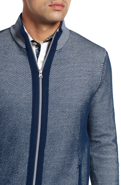 Shop Robert Graham Conboy Classic Fit Zip Sweater In Blue