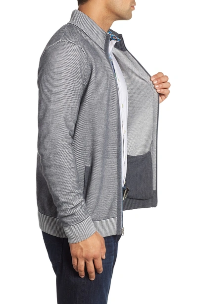 Shop Robert Graham Conboy Classic Fit Zip Sweater In Grey