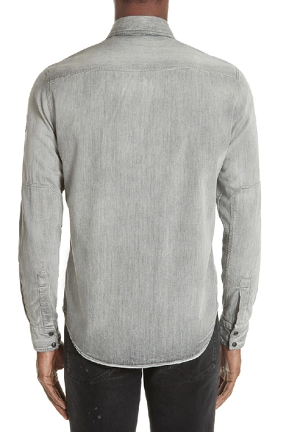 Shop Belstaff Somerfod Denim Shirt In Grey