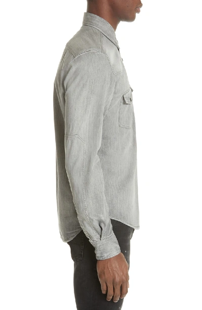 Shop Belstaff Somerfod Denim Shirt In Grey