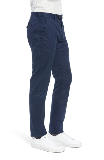 Shop Ted Baker Nalloe Dot Print Slim Trousers In Navy