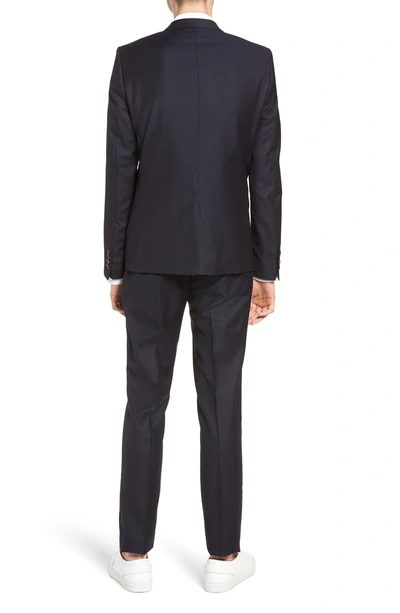 Shop The Kooples Slim Fit Suit Trousers In Navy