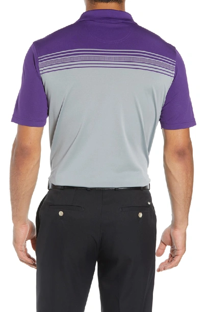 Shop Bobby Jones Xh20 Luna Colorblock Pique Polo In Purple/grey