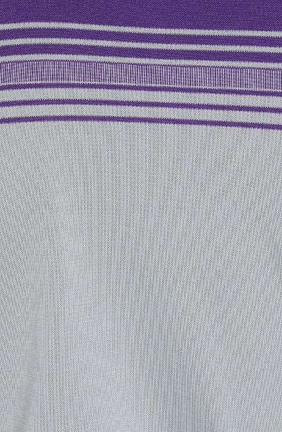 Shop Bobby Jones Xh20 Luna Colorblock Pique Polo In Purple/grey
