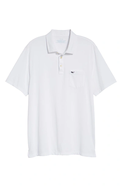 Shop Vineyard Vines Edgartown Polo Shirt In White Cap