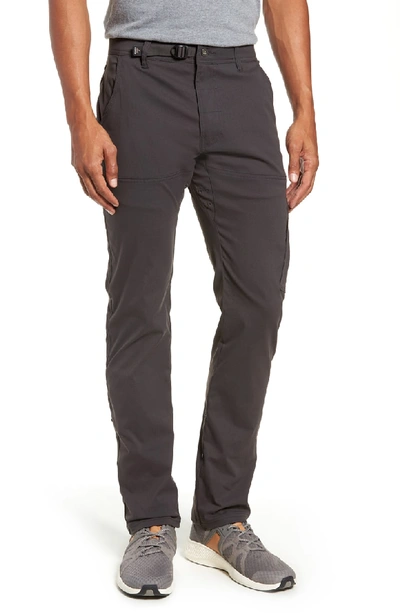 Shop Prana Stretch Zion Roll Pants In Charcoal