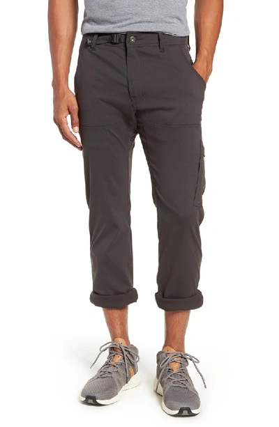 Shop Prana Stretch Zion Roll Pants In Charcoal