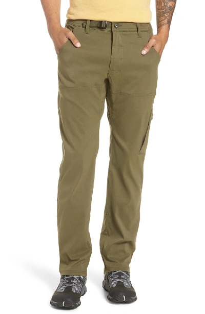 Shop Prana Stretch Zion Roll Pants In Cargo Green