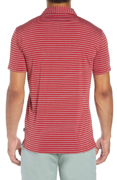 Shop Bobby Jones Control Stripe Jersey Polo In Red