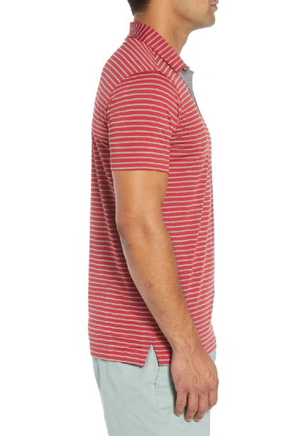 Shop Bobby Jones Control Stripe Jersey Polo In Red