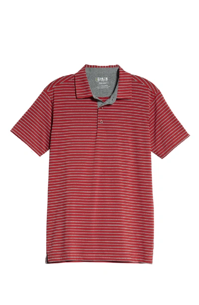 Shop Bobby Jones Control Stripe Jersey Polo In Red