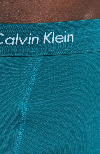 Shop Calvin Klein 3-pack Boxer Briefs In Blue/ Sea Green/ Amaranth