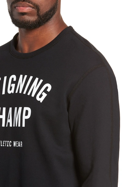 Shop Reigning Champ Gym Logo Sweatshirt In Black/ White