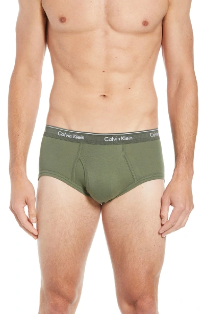 Shop Calvin Klein 4-pack Cotton Briefs In Blue/ Monument/ Plum/ Beetle