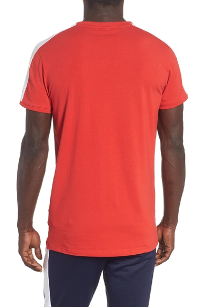 Shop Puma Slim Fit Classics T7 T-shirt In Ribbon Red