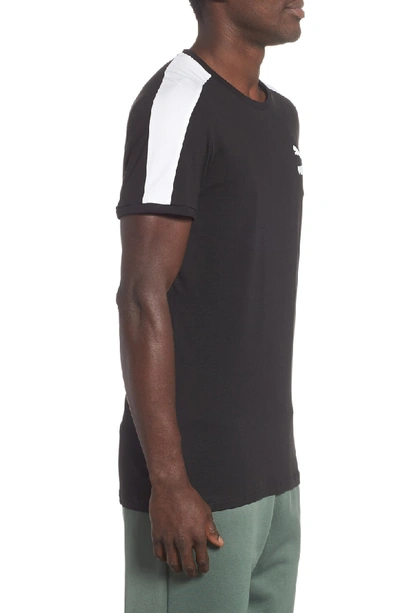 Shop Puma Slim Fit Classics T7 T-shirt In Black