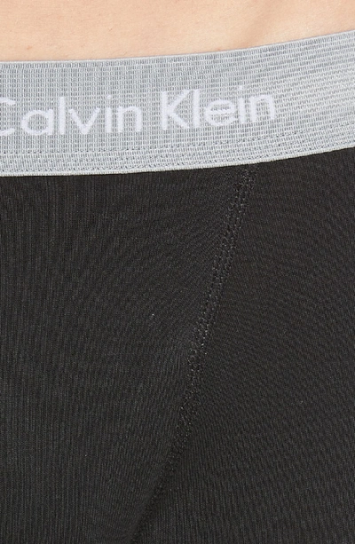 Shop Calvin Klein Cotton Trunks In Black W/ Blue/ Plum/ Grey