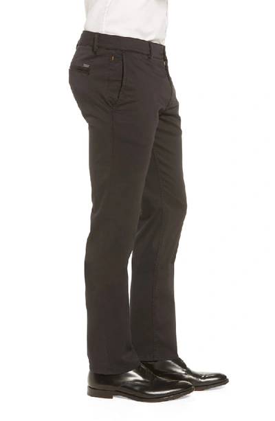Shop Hugo Boss Stretch Chino Pants In Black