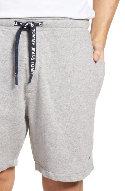 Shop Tommy Jeans Sweat Shorts In Light Grey Heather