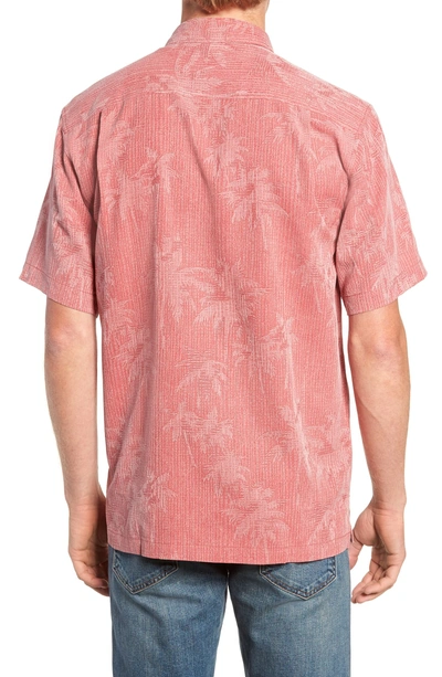 Shop Tommy Bahama Digital Palms Classic Fit Silk Sport Shirt In Forever