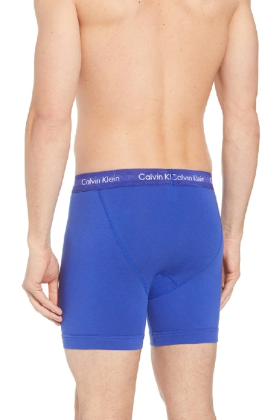 Shop Calvin Klein 3-pack Boxer Briefs In Rosy/ Submerge/ Pure Cerulean