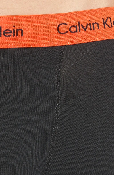 Shop Calvin Klein 3-pack Boxer Briefs In Black W/ Green/ Blue/ Orange