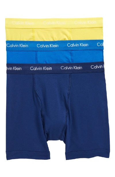 Shop Calvin Klein 3-pack Boxer Briefs In Sunbeam/ Skyview/ Satellite