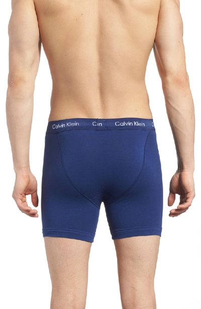 Shop Calvin Klein 3-pack Boxer Briefs In Multi Blue