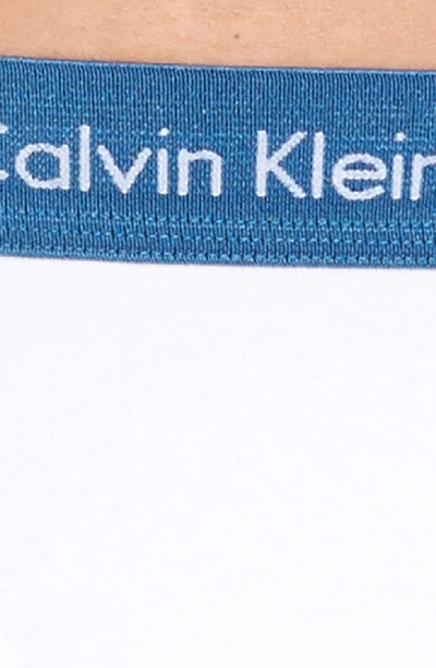 Shop Calvin Klein 3-pack Boxer Briefs In White W/ Blue Spllbnd/ Fervent