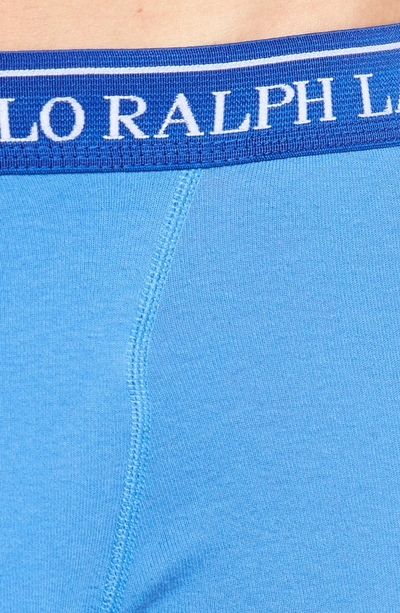 Shop Lauren Ralph Lauren 3-pack Cotton Boxer Briefs In Blues Pack