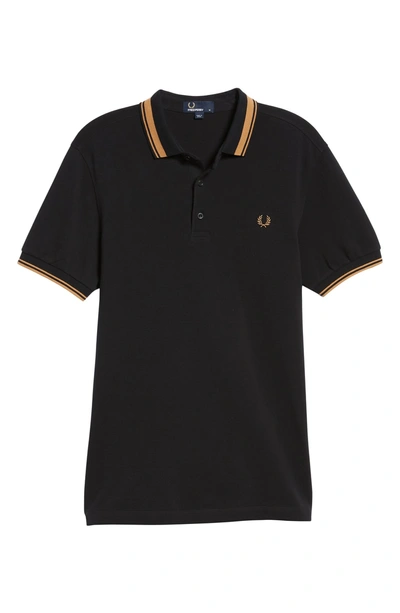 Shop Fred Perry Contrast Collar Polo Shirt In Black