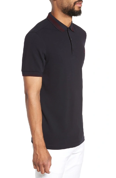 Shop Fred Perry Contrast Collar Polo Shirt In Navy