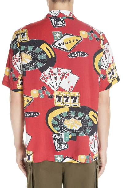 Shop Ovadia & Sons Casino Print Shirt In Red