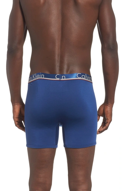Shop Calvin Klein 3-pack Comfort Microfiber Boxer Briefs In Biking Red/ Blue/ Capsize