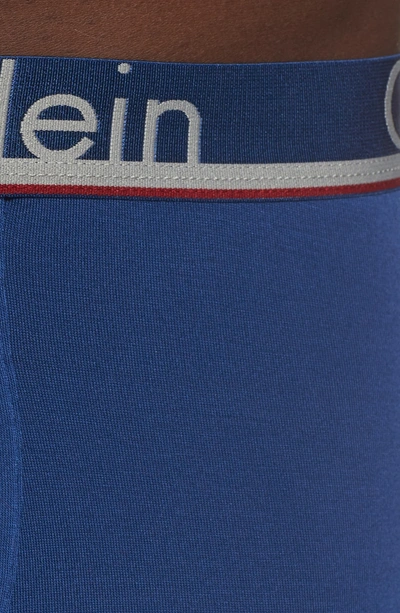 Shop Calvin Klein 3-pack Comfort Microfiber Boxer Briefs In Biking Red/ Blue/ Capsize