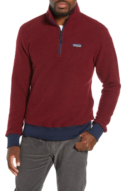 Shop Patagonia Woolyester Fleece Quarter Zip Pullover In Oxide Red