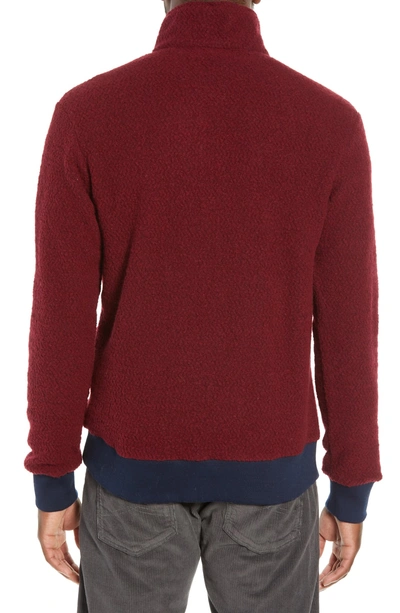 Shop Patagonia Woolyester Fleece Quarter Zip Pullover In Oxide Red