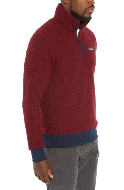 Shop Patagonia Woolyester Fleece Quarter Zip Pullover In Oxide Red