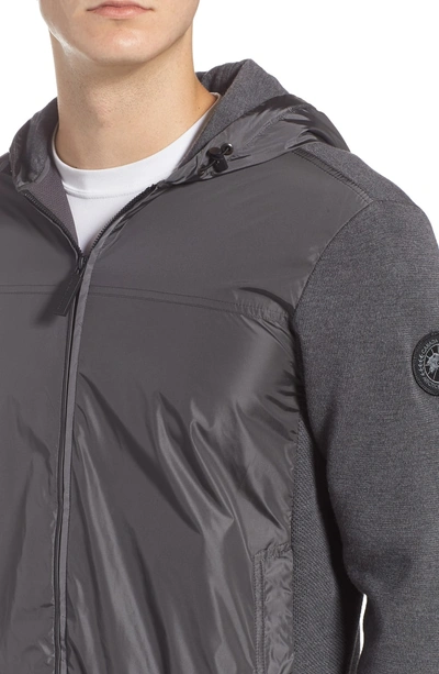 Shop Canada Goose Windbridge Regular Fit Hooded Sweater Jacket In Iron Grey