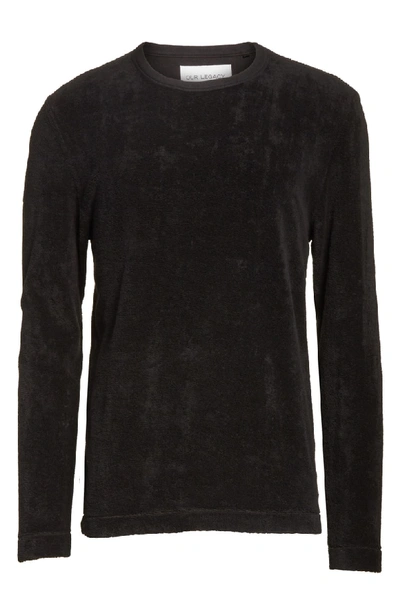 Shop Our Legacy Long Sleeve French Terry T-shirt In Black