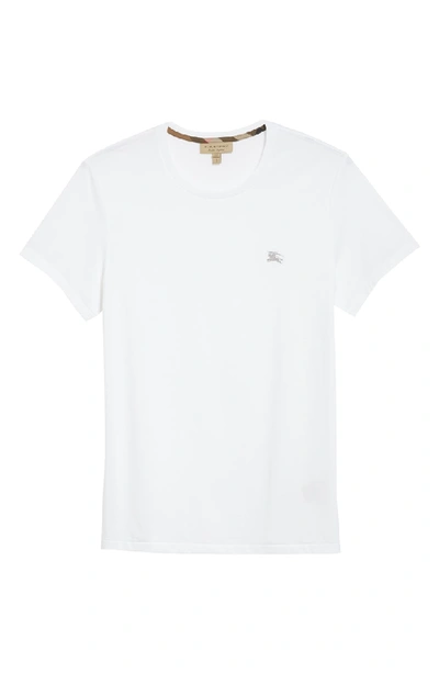 Shop Burberry Logo Embroidered Crewneck T-shirt In White