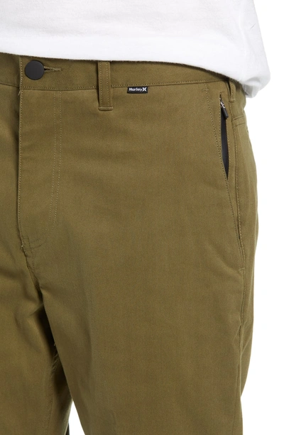Shop Hurley Dri-fit Pants In Olive Canvas