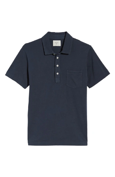 Shop Billy Reid Pensacola Slim Fit Garment Dye Polo In Navy